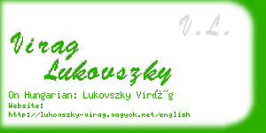 virag lukovszky business card